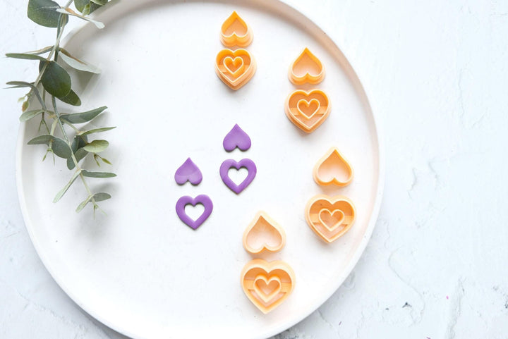 Heart Polymer Clay Cutters: Valentine Earring Making Tool