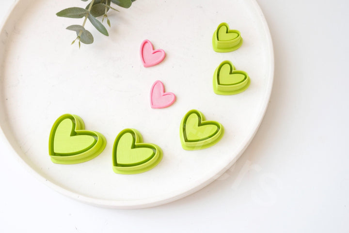 Heart Clay Cutter Set: Valentine, Flower, Boho Earring Cutters