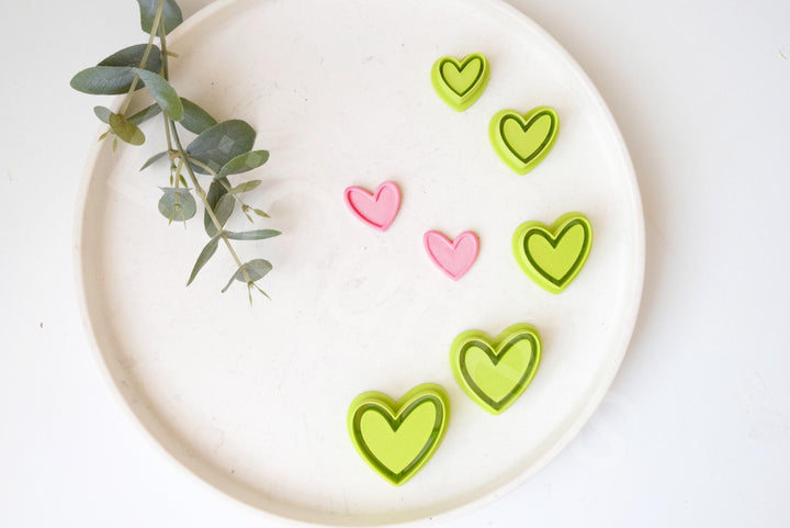 Heart Clay Cutter Set: Valentine, Flower, Boho Earring Cutters