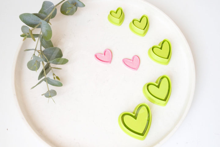Heart Clay Cutter Set: Valentine, Flower, Boho Earring Cutters