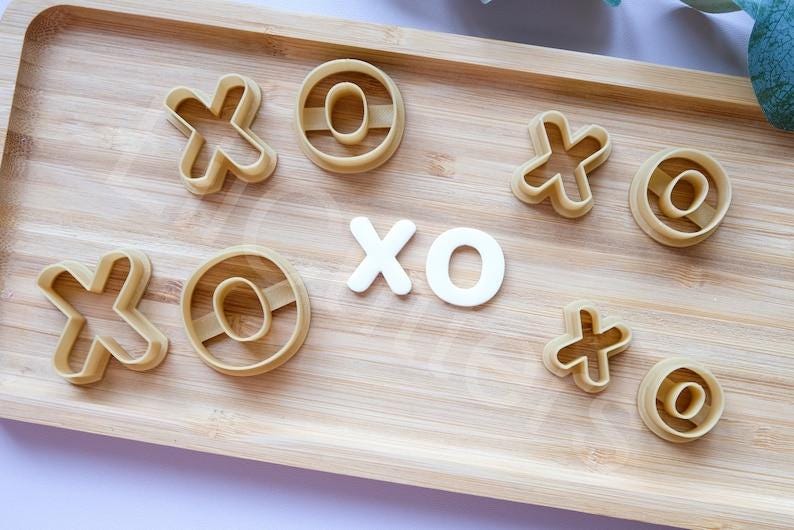 Valentine XO Polymer Clay Cutter Set: Earring & Cookie DIY