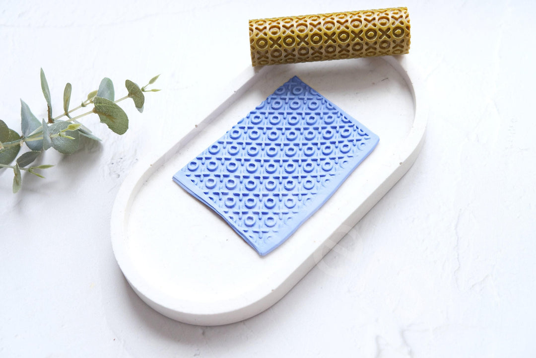 Valentine XO Polymer Clay Roller: Texture & Earring Cutter