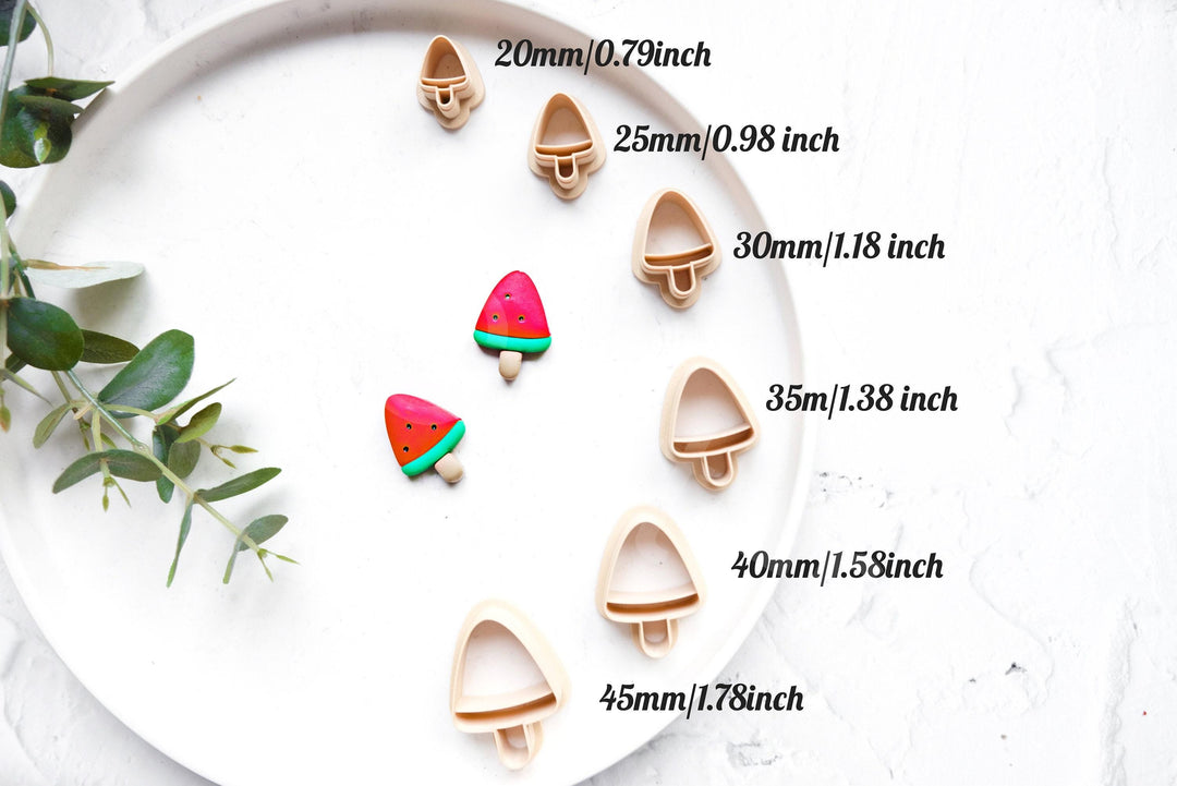 Watermelon Ice Cream Clay Cutter: Summer Fruit Earring DIY