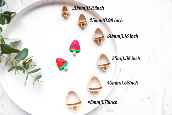 Watermelon Ice Cream Clay Cutter: Summer Fruit Earring DIY