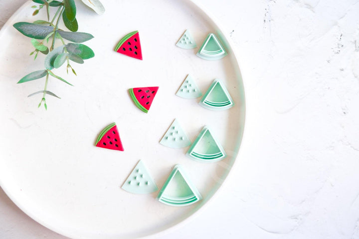 Watermelon Slice Clay Cutter Set: Fruit & Food Earring Cutters