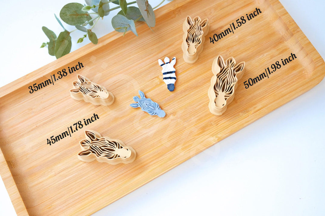 Zebra Polymer Clay Cutter: Safari Animal Stamp, Cookie Cutter