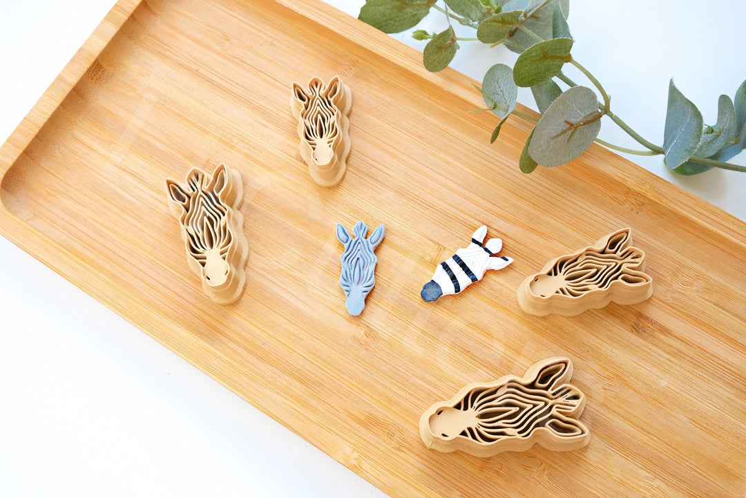 Zebra Polymer Clay Cutter: Safari Animal Stamp, Cookie Cutter