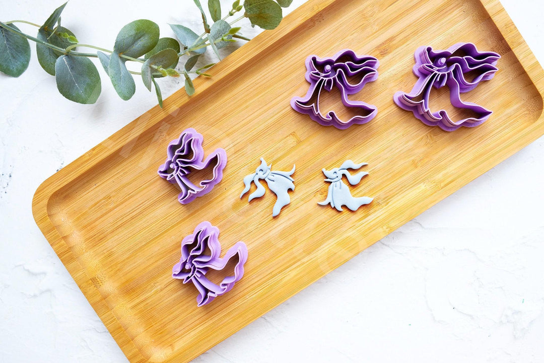 Zero the Ghost Dog Christmas Cutter: Polymer Clay Earring, Cookie Dough