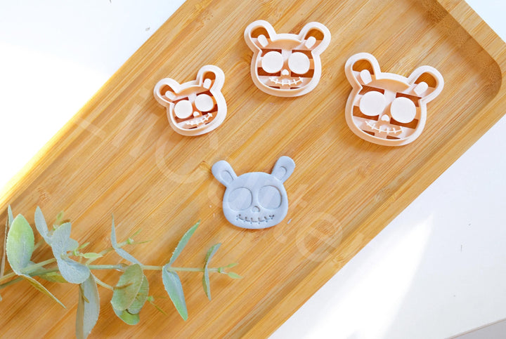 Zombie Rabbit Polymer Clay Cutter: Halloween Earring Tool