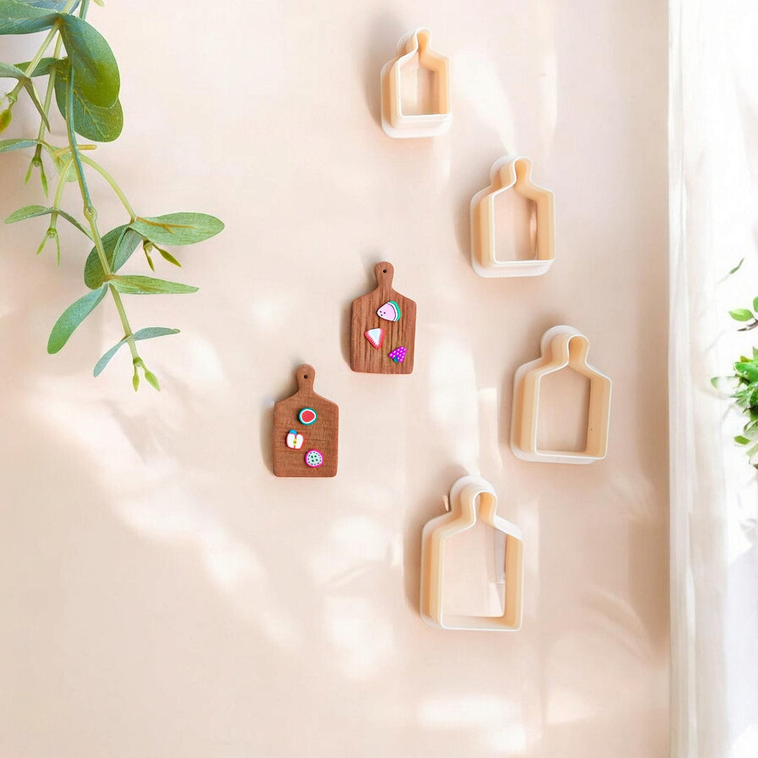 Cutting Board Polymer Clay Cutter Set: Miniature Jewelry Tool (4 Sizes)