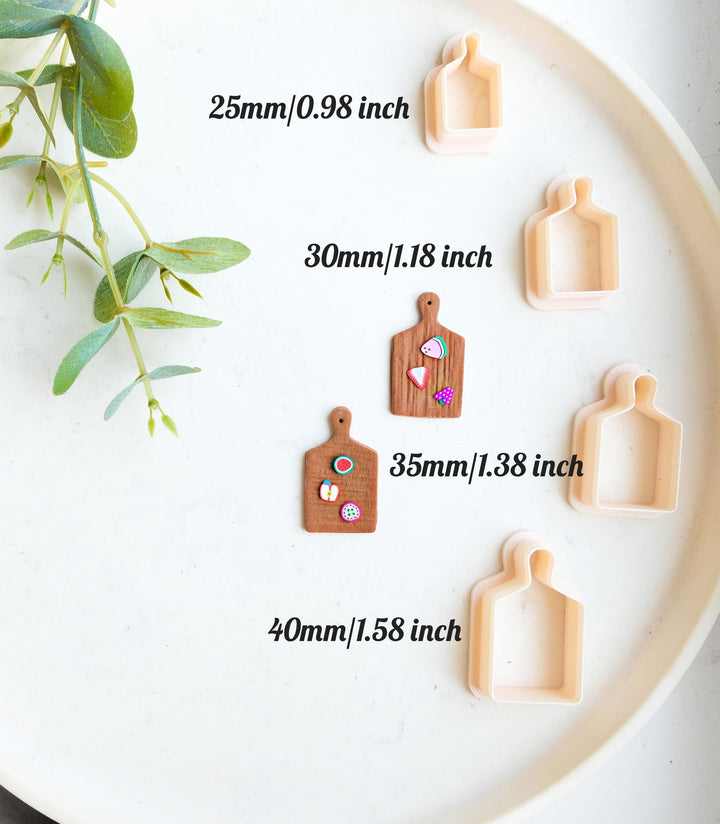 Cutting Board Polymer Clay Cutter Set: Miniature Jewelry Tool (4 Sizes)