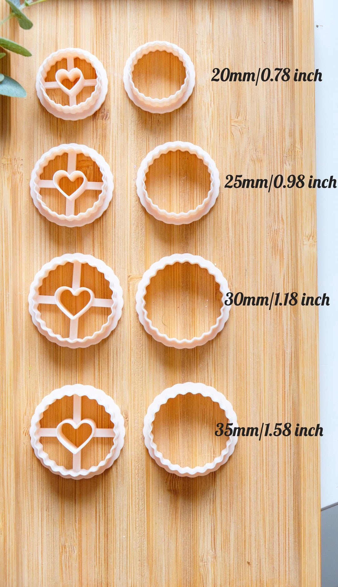 Heart Polymer Clay Cutter – Valentine’s Day Earring Mold, 20–35mm DIY Jewelry Making, Love-Themed Polymer Clay Tool