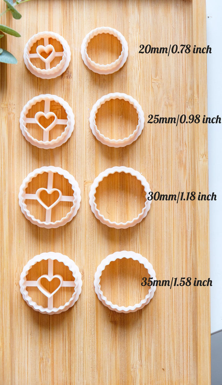 Heart Polymer Clay Cutter – Valentine’s Day Earring Mold, 20–35mm DIY Jewelry Making, Love-Themed Polymer Clay Tool