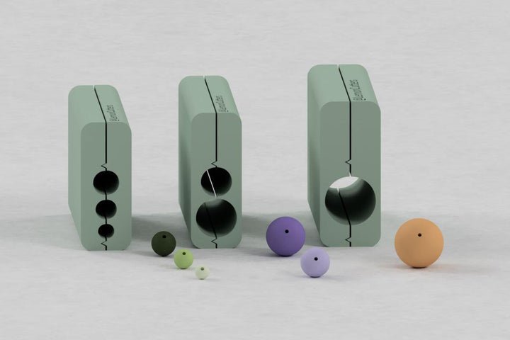 Bead roller for polymer clay digital file, Circle Bead Roller With Hole and Drill Guide Digital Download, Round Bead Roller STL,