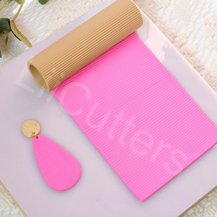 Lines Pattern Polymer Clay Texture Roller: Earring Making Tool