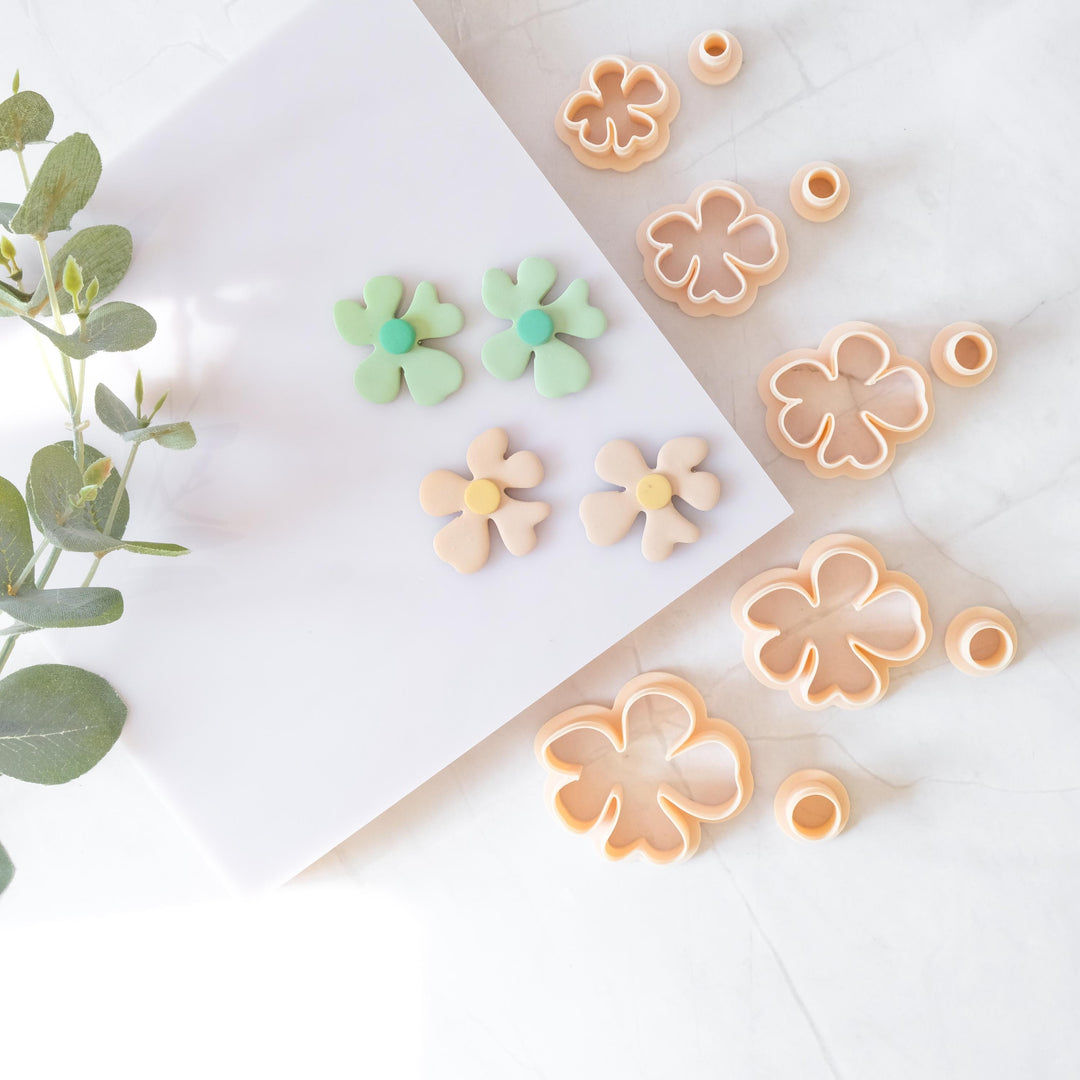 Matisse Flower Clay Cutter: Abstract Floral Polymer Clay Earring Tool