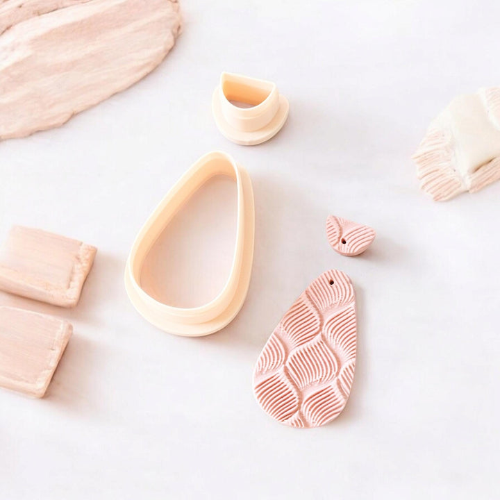 Organic Shape Clay Cutter Set: Modern Arch Drop, 3D Printed