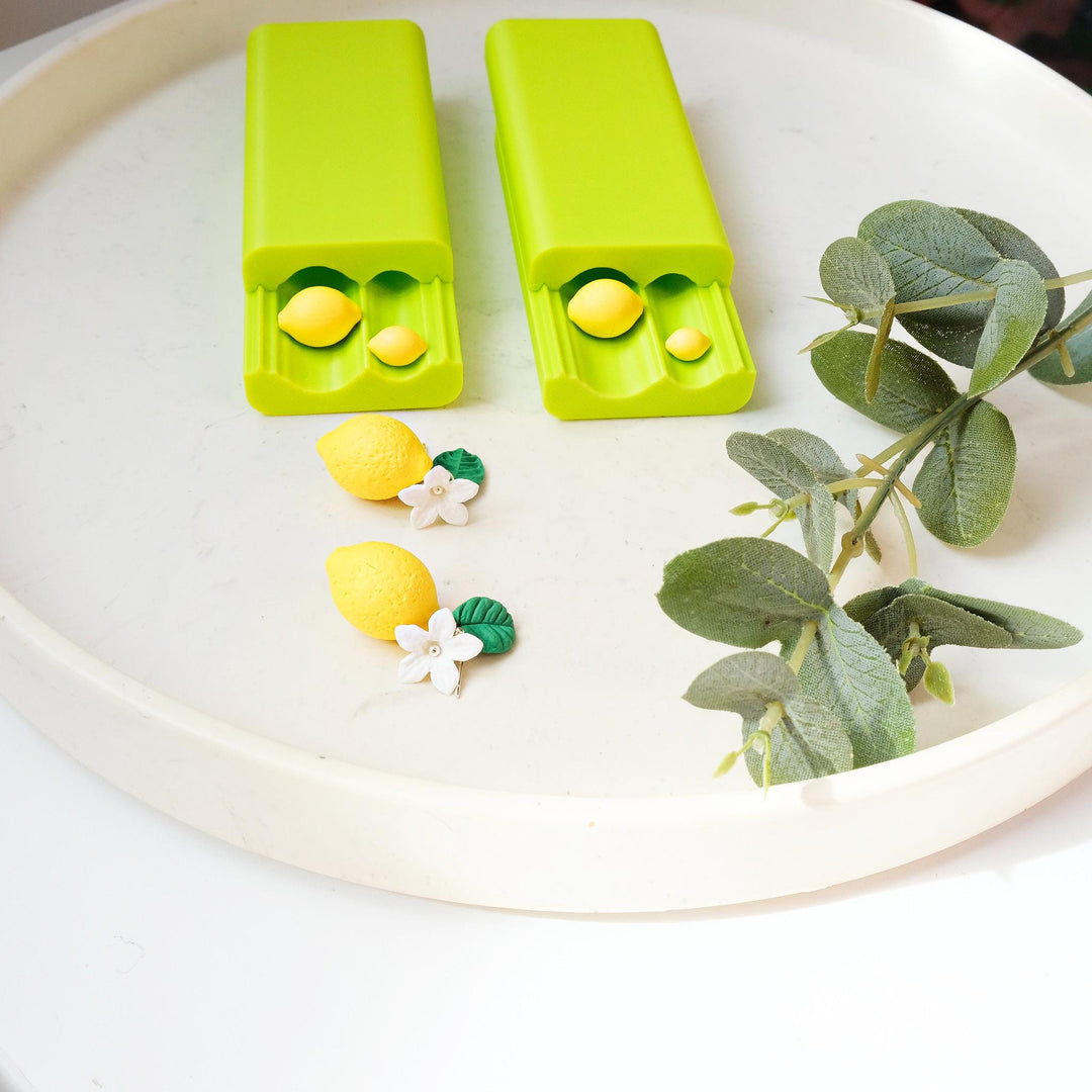 Lemon Bead Roller for Polymer Clay: Fruit Earring Making Tool