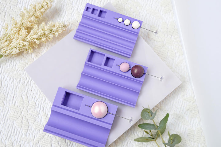 Polymer Clay Circle Bead Roller: Round Bead Shaping Tool with Piercing Needle, Circle Bead roller with needle, Bead roller with guide