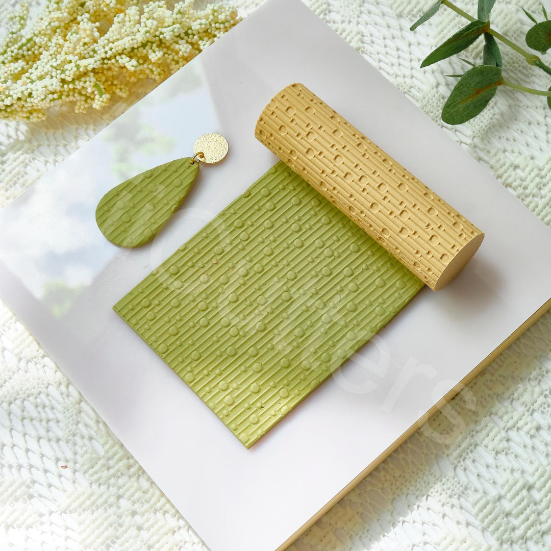 Christmas Tree Pattern Clay Roller | Polymer Clay Texture Roller | Seamless Christmas Pattern | Holiday Earring| Winter Clay Craft Supplies