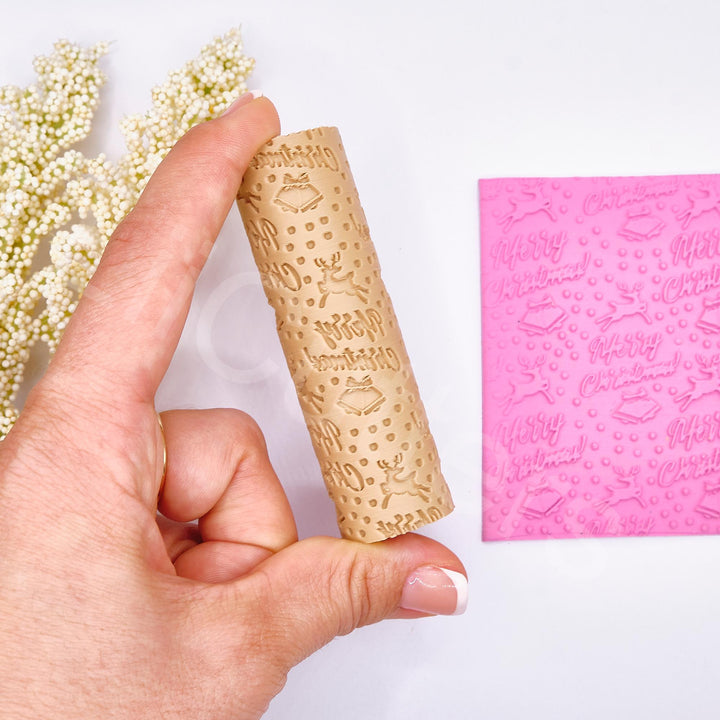 Christmas Pattern Clay Roller: Seamless Texture, Earring Making