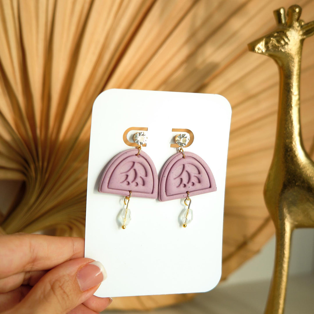 Botanical Leaf Arch Polymer Clay Cutter: Earring Making Supplies