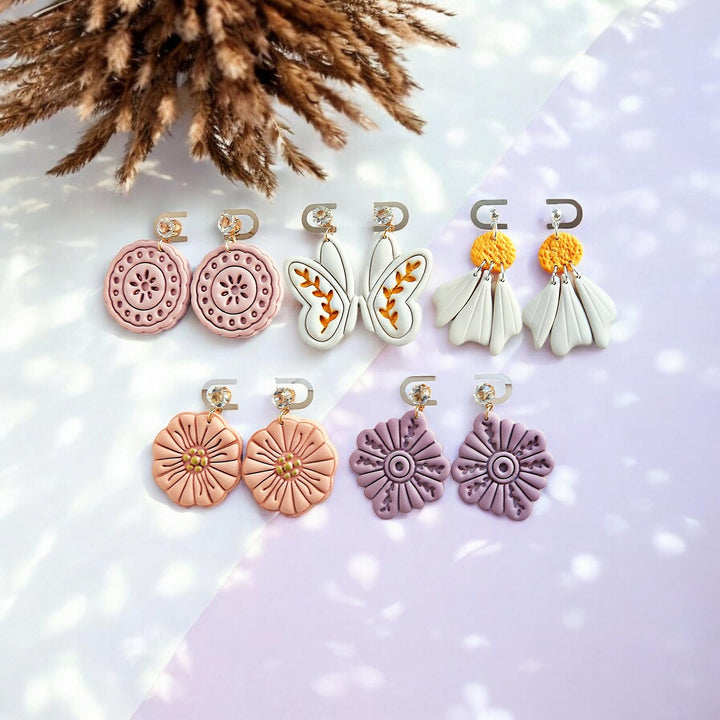 Flower Clay Cutter Set: Polymer Jewelry, Floral Earring Making Tools