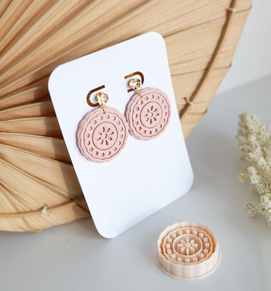 Floral Clay Cutter: Textured Polymer Clay Earring Tool