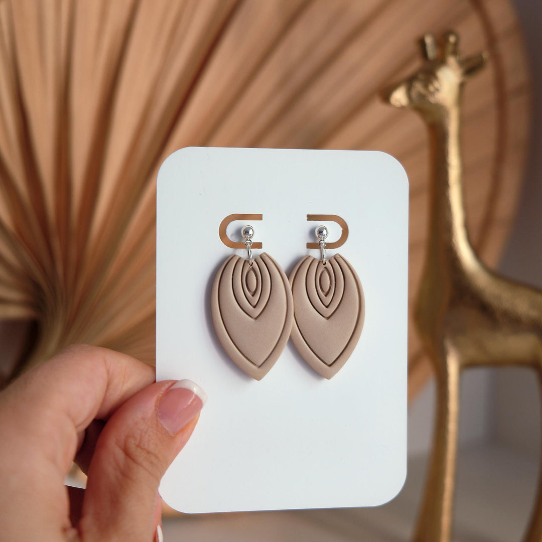 Drop with Lines Polymer Clay Cutter – Geometric Clay Cutter for Earrings, DIY Jewelry Making Tool, 3D Printed Mini Clay Cutter