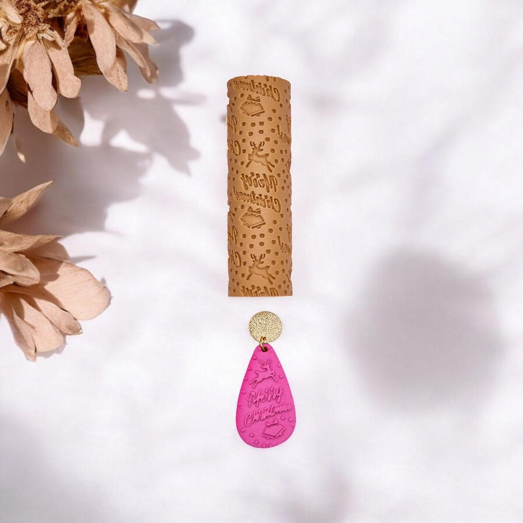 Christmas Texture Roller Set: Polymer Clay Winter Patterns