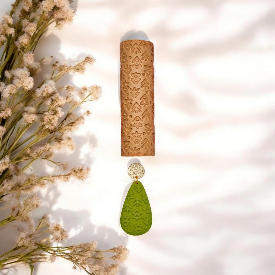 Christmas Texture Roller Set: Polymer Clay Winter Patterns