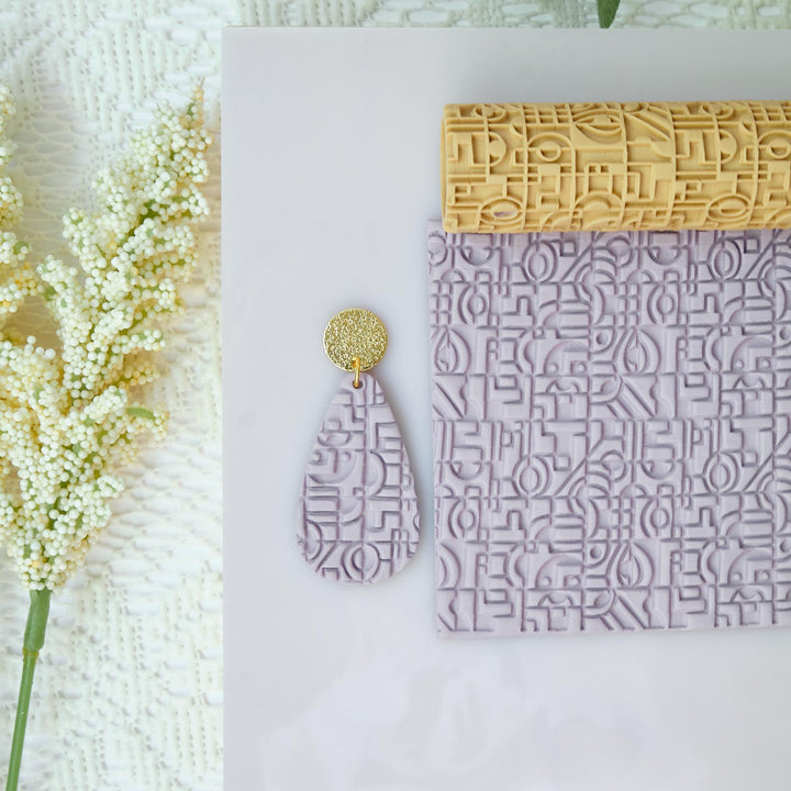 Art Deco Polymer Clay Texture Rollers: Jewelry & Crafts, Set of 5