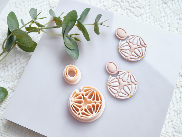Daisy Hoop Polymer Clay Cutter: Floral Earring Mold, Spring Jewelry