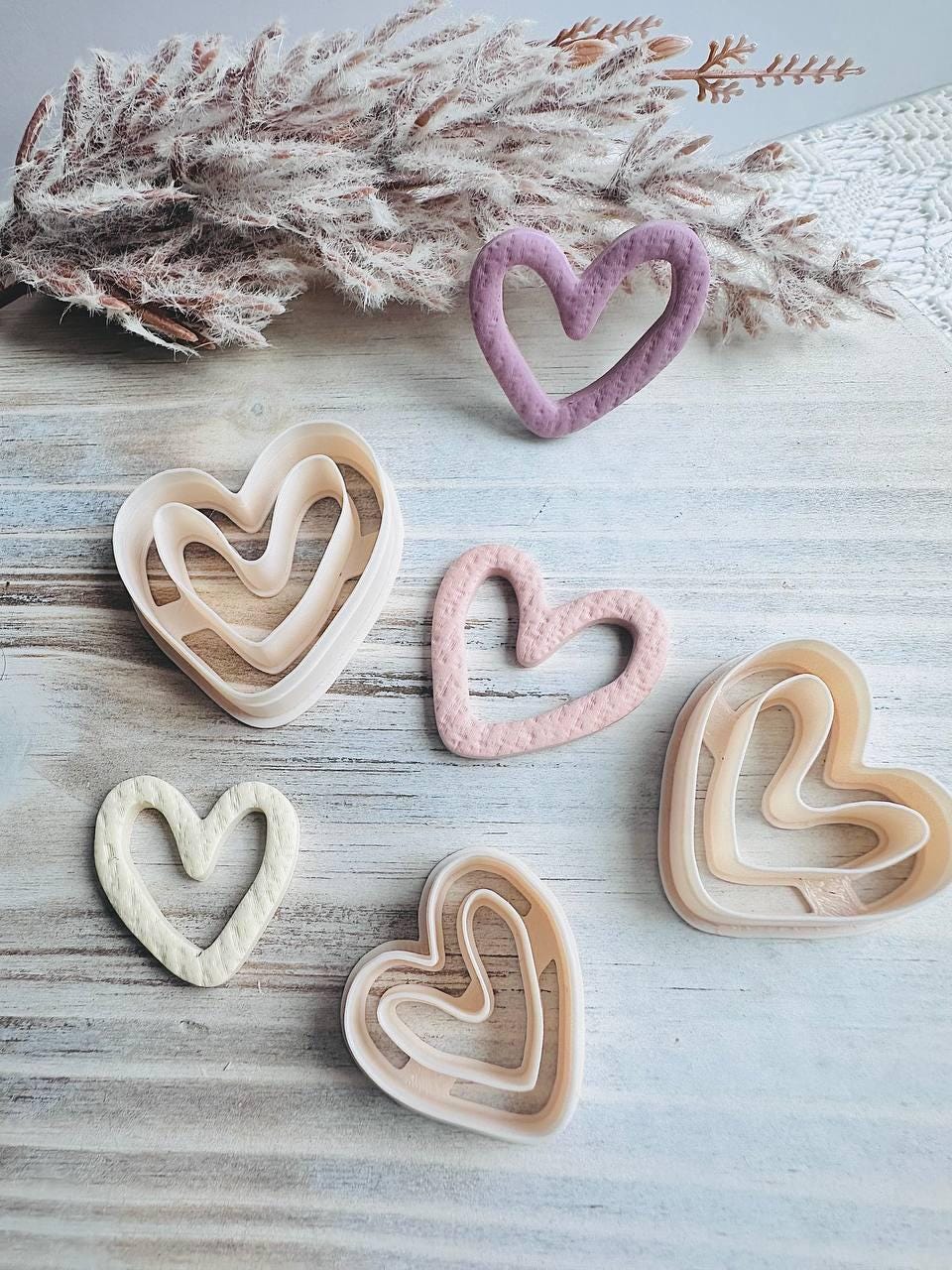 Abstract Heart Clay Cutter STL | Asymmetrical Polymer Clay Earring Mold | 3D Printable Jewelry Tool | 2.5cm–4cm | Digital Download