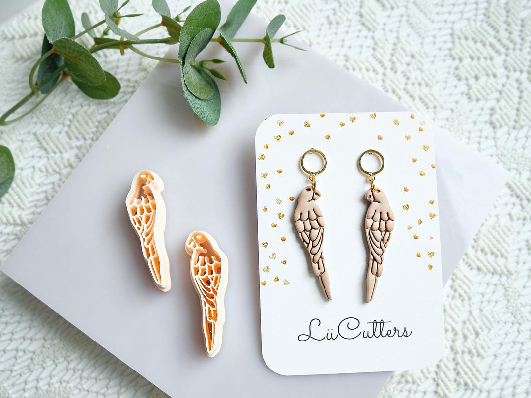 Parrot Clay Cutter Set: Bird Earring Mold, Tropical Craft Tool