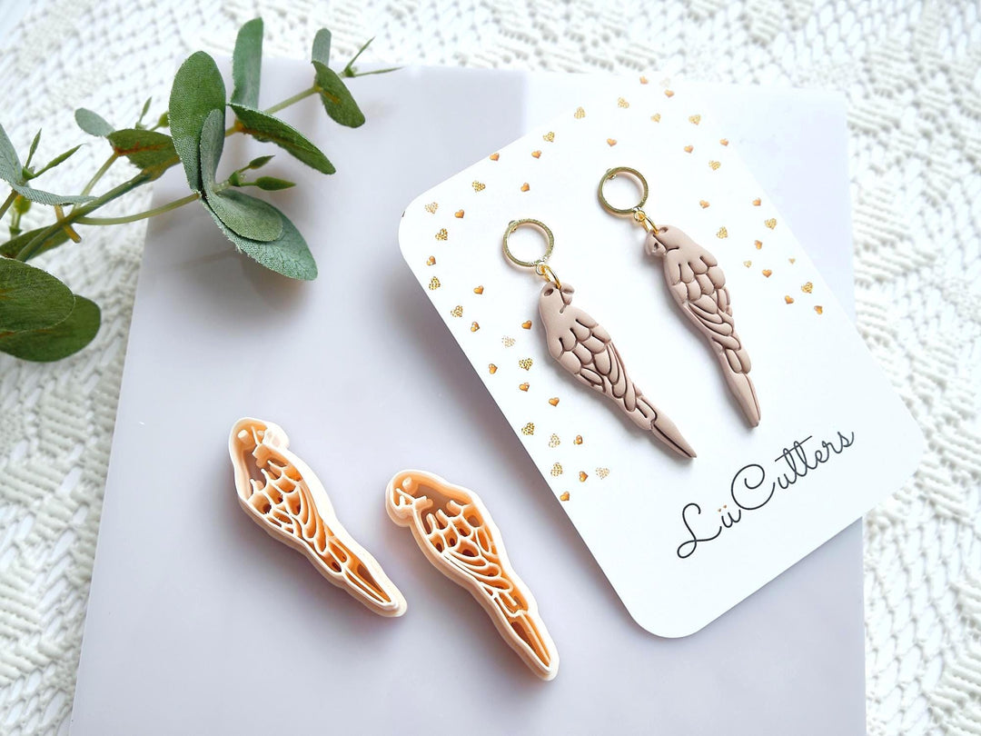 Parrot Clay Cutter Set: Bird Earring Mold, Tropical Craft Tool