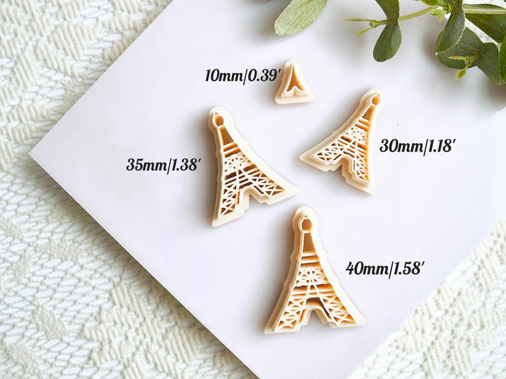 Eiffel Tower Polymer Clay Cutter and Embosser Stamp – Paris Clay Earring Cutter, DIY Jewelry Making Tool, French Theme Clay Supplies
