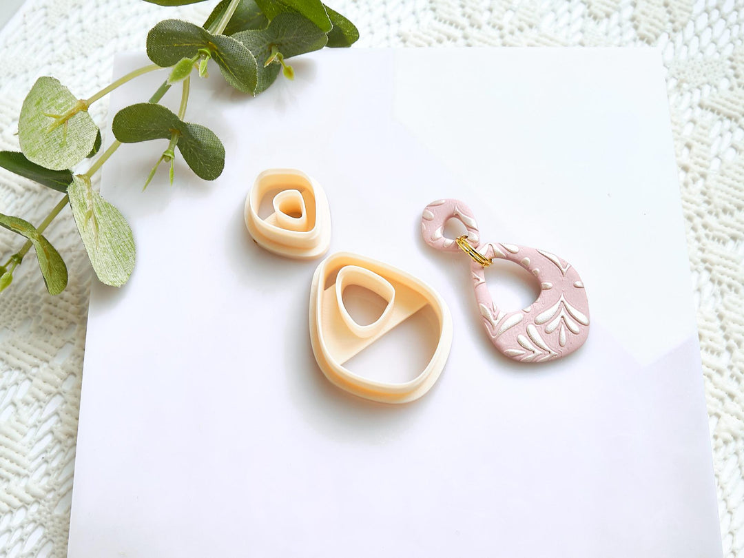 Organic Teardrop Polymer Clay Cutter Set: 3D Printed Earring Making