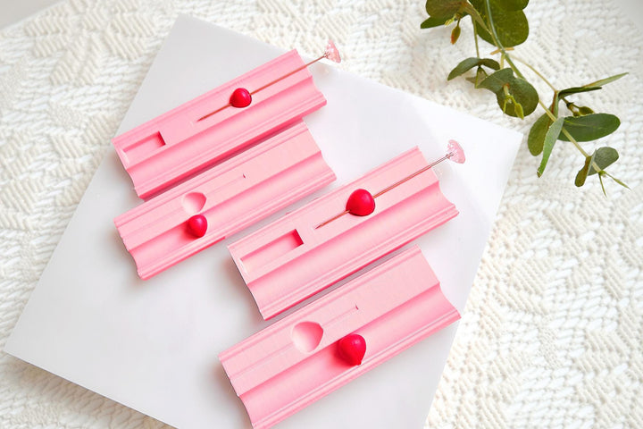 Polymer Clay Strawberry Bead Roller Set with measurement and hole guide: Includes Hole Maker & Needle