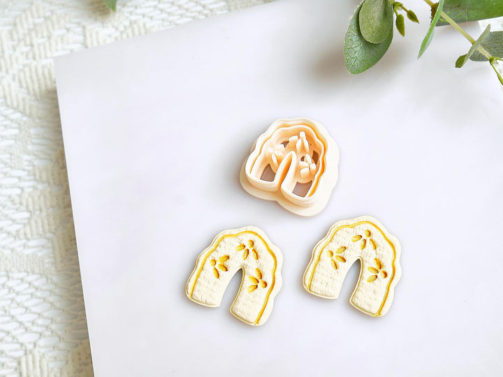 Floral Arch Polymer Clay Cutter: Boho Earring Mold, DIY Jewelry Tool, Boho earrings, Earring making tool