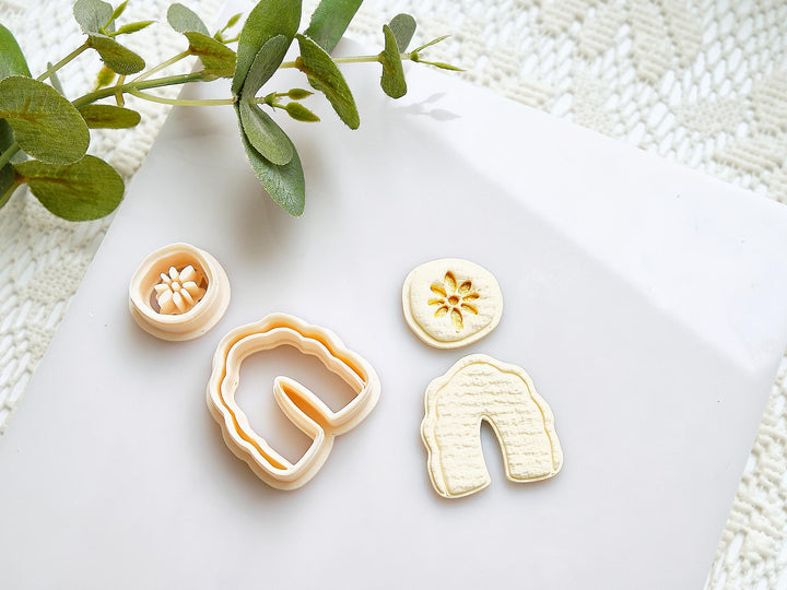 Floral Arch Polymer Clay Cutter: Boho Earring DIY Jewelry Tool
