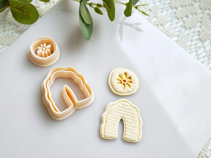 Floral Arch Polymer Clay Cutter: Boho Earring DIY Jewelry Tool
