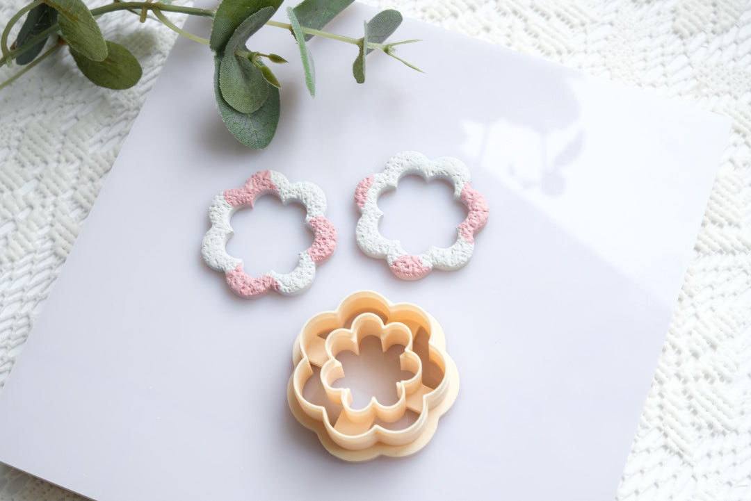 Flower Polymer Clay Cutter Set | Hollow Floral Earring Shapes & Boho Jewelry Tools