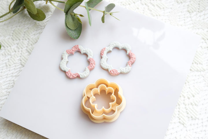 Flower Polymer Clay Cutter Set | Hollow Floral Earring Shapes & Boho Jewelry Tools
