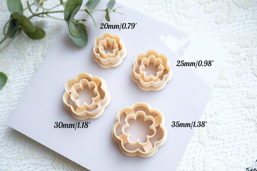 Flower Polymer Clay Cutter Set | Hollow Floral Earring Shapes & Boho Jewelry Tools