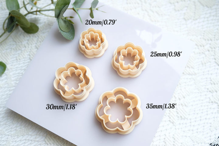 Flower Polymer Clay Cutter Set | Hollow Floral Earring Shapes & Boho Jewelry Tools