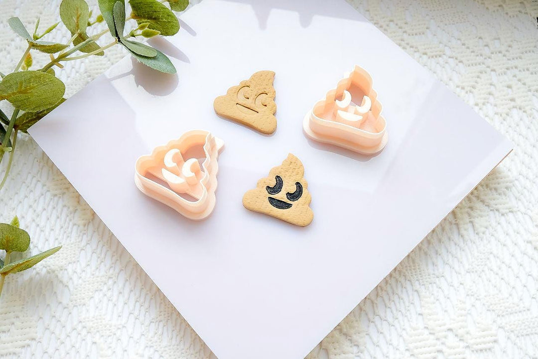 Poop Emoji Polymer Clay Cutter: Funny Earring Jewelry Tool