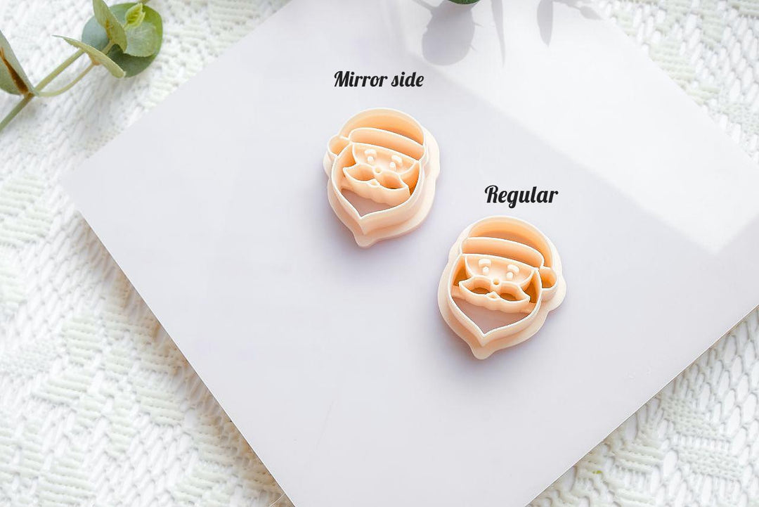 Mr. & Mrs. Claus Polymer Clay Cutters | Christmas Earring Molds | Holiday Clay Cutter Set | Polymer Clay Jewelry Tools | Christmas Craft