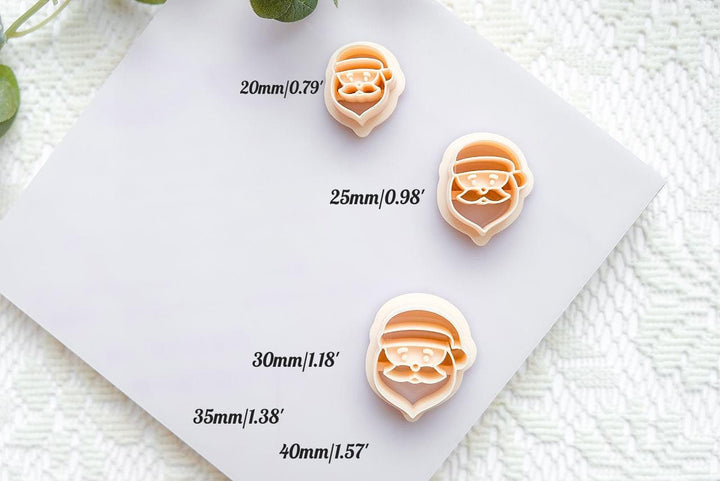 Mr. & Mrs. Claus Polymer Clay Cutters | Christmas Earring Molds | Holiday Clay Cutter Set | Polymer Clay Jewelry Tools | Christmas Craft