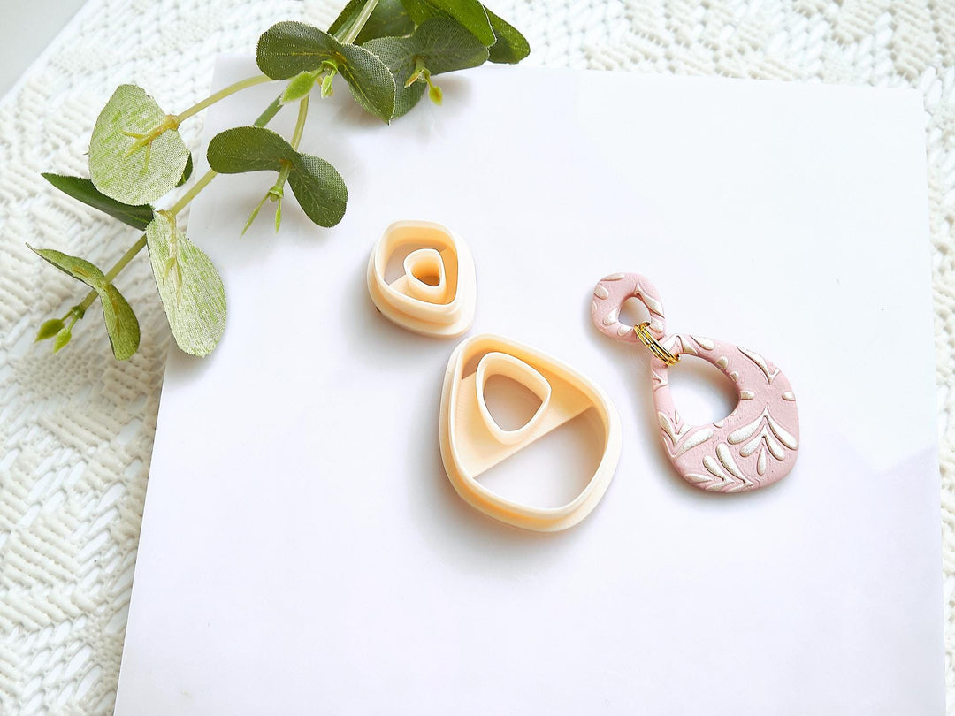 Organic Teardrop Polymer Clay Cutter Set: 3D Printed Earring Making